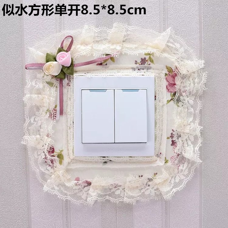 開關保護套布藝蕾絲雙開關貼牆貼創意客廳臥室燈插座裝飾簡約現文在類目 居家布藝, 防塵保護罩, 開關套中 - 來自Buy2taobao.com提供專業的淘寶代購服務