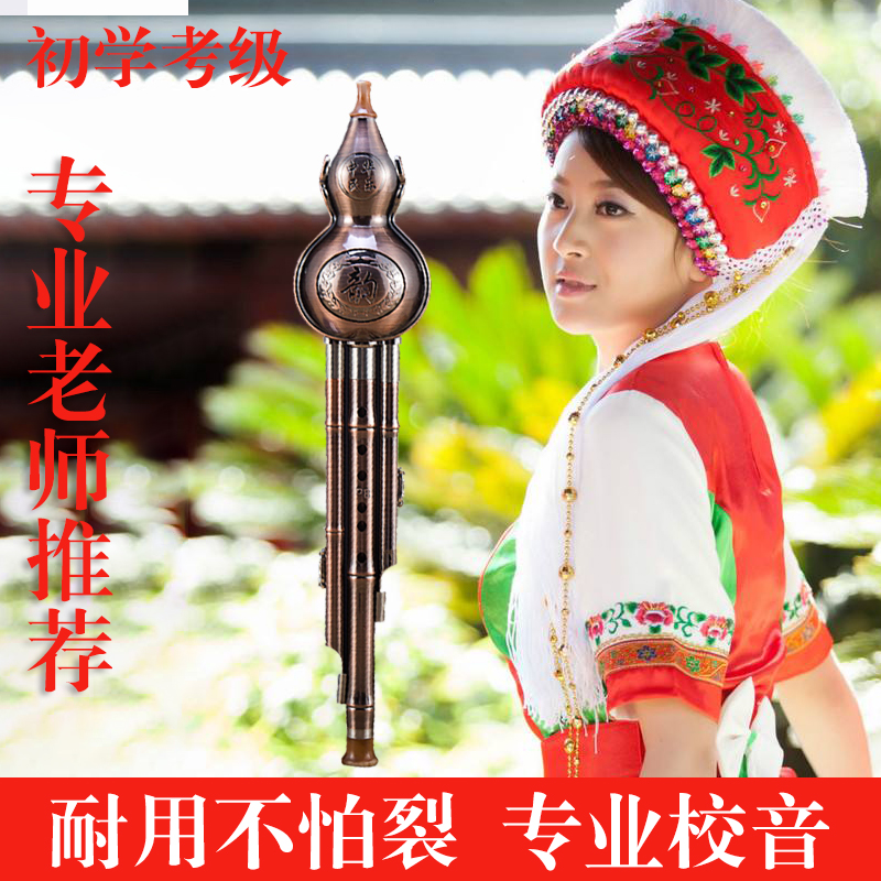 防摔镀青铜古铜金属拉丝葫芦丝降B调C调专业演奏初学乐器配盒子|ruв категории музыкальный инструмент/гитара/пианино/аксессуары, Национальный музыкальный инструмент, этнических духовых инструментов, Хулусы - от Buy2taobao.com для оказания профессиональной услуги покупки агента Taobao