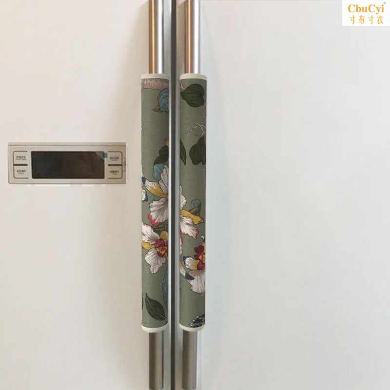 Double door Refrigerator door Handle sleeve Handrail Fabric art smart cover gate thickening Sunscreen square glove customizedin the Home Fabric , Dust protection cover , Doorknob sets category - from Buy2taobao.com to provide professional Taobao agent buy service