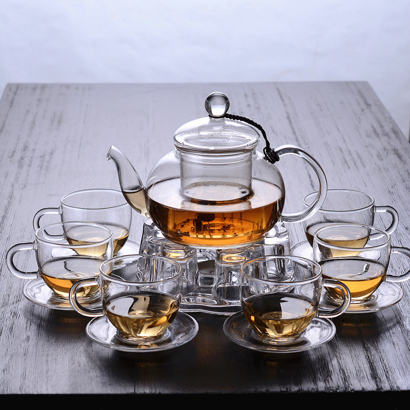 candle heating fruit Herbal tea Glass Flowers Teapot suit household teacup Heat high temperature filter transparentin the Tableware , Tea set , Herbal Tea category - from Buy2taobao.com to provide professional Taobao agent buy service