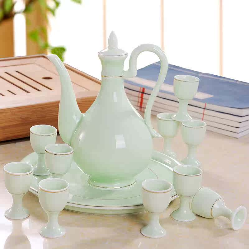 ceramics Liquor and Spirits A cup of wine suit household Retro Jingdezhen Chinese style To fake something antique Small handless winecup flagon Wine Glass Wine separatorin the Tableware , Flagon/Wineglass/Wine , Wineglass category - from Buy2taobao.com to provide professional Taobao agent buy service