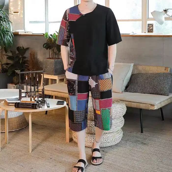 贞邦男装中国风夏季棉麻套装T恤短裤唐装俩服饰云水阁件套|msdalam kategori Pakaian Lelaki, pakaian kebangsaan - dari Buy2taobao.com untuk memberikan perkhidmatan ejen Taobao profesional membeli