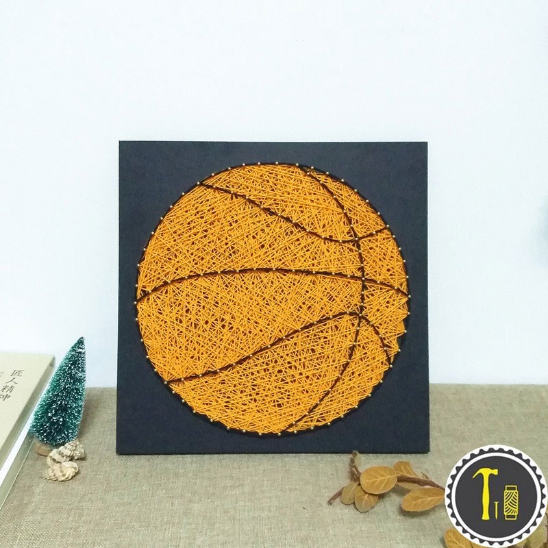 新品摆台纱线画 篮球钉子绕线毛线挂墙装饰画 diy手工制作材料包|msdalam kategori Aksesori rumah, lukisan hiasan, DIY/Lukisan digital - dari Buy2taobao.com untuk memberikan perkhidmatan ejen Taobao profesional membeli