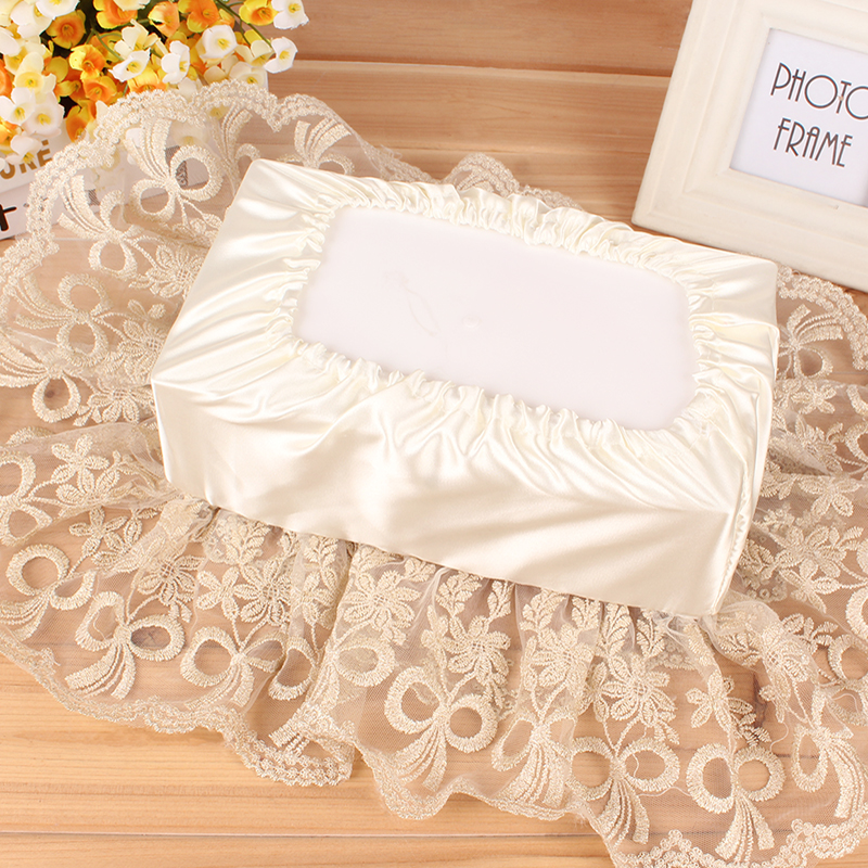 Paper towel tube Napkin Box Towel sets European style Fabric art Lace Embroidery a living room Car Extractionin the Storage consolidation , Home Storage appliances , Pouch , Towel sets category - from Buy2taobao.com to provide professional Taobao agent buy service