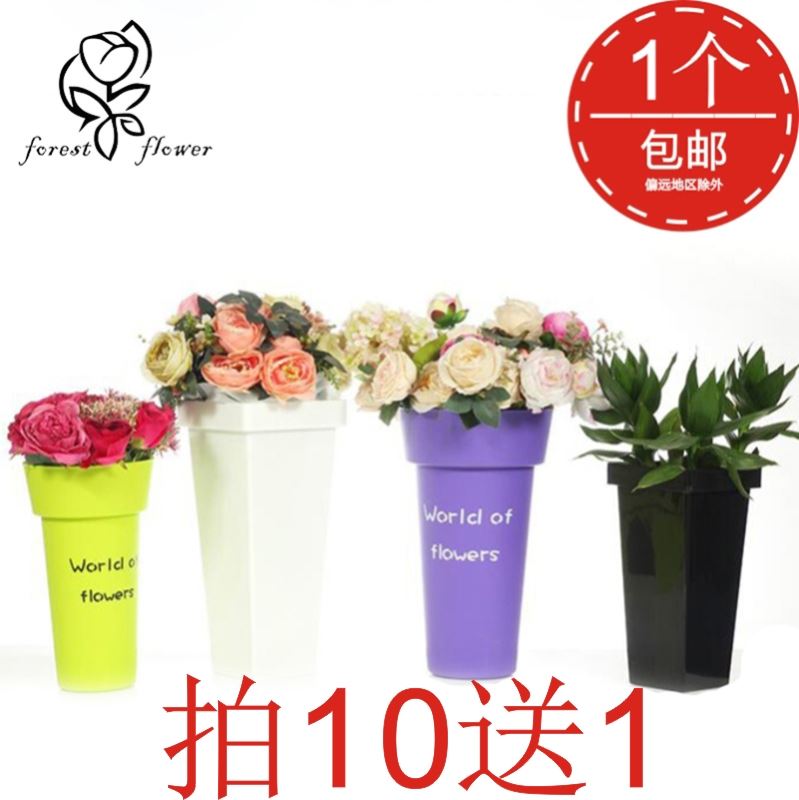 2019方形鲜花花桶塑料养花桶醒花桶家用插花桶花店鲜花桶鲜花桶插|msdalam kategori Aksesori rumah, pasu/bunga/bunga tiruan/perhiasan imitasi, bunga/pasu, tong bunga - dari Buy2taobao.com untuk memberikan perkhidmatan ejen Taobao profesional membeli