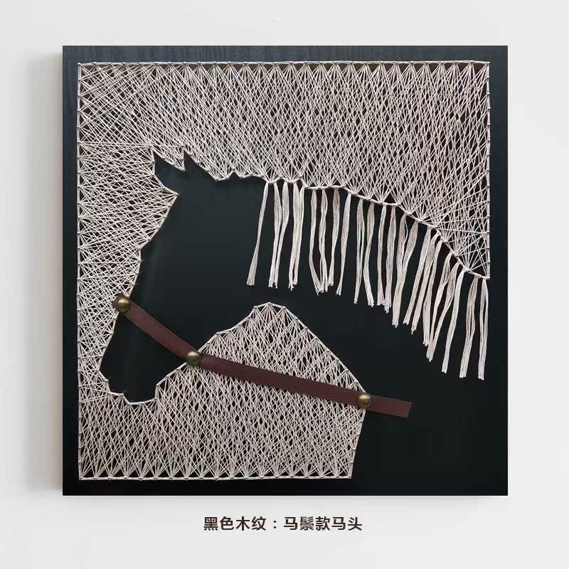 线材料包创意定制礼物制作钉子画弦丝立体毛钉线画绕线画 diy手工在类目 家居饰品, 装饰画, DIY/数字油画中 - 来自Buy2taobao.com提供专业的淘宝代购服务