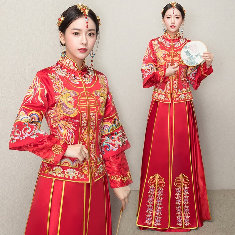 秀禾服新娘2018新款中式礼服结婚嫁衣敬酒服旗袍龙凤褂凤冠霞帔秋|ruв категории Женская одежда, Cвадебные платья, ципао - от Buy2taobao.com для оказания профессиональной услуги покупки агента Taobao