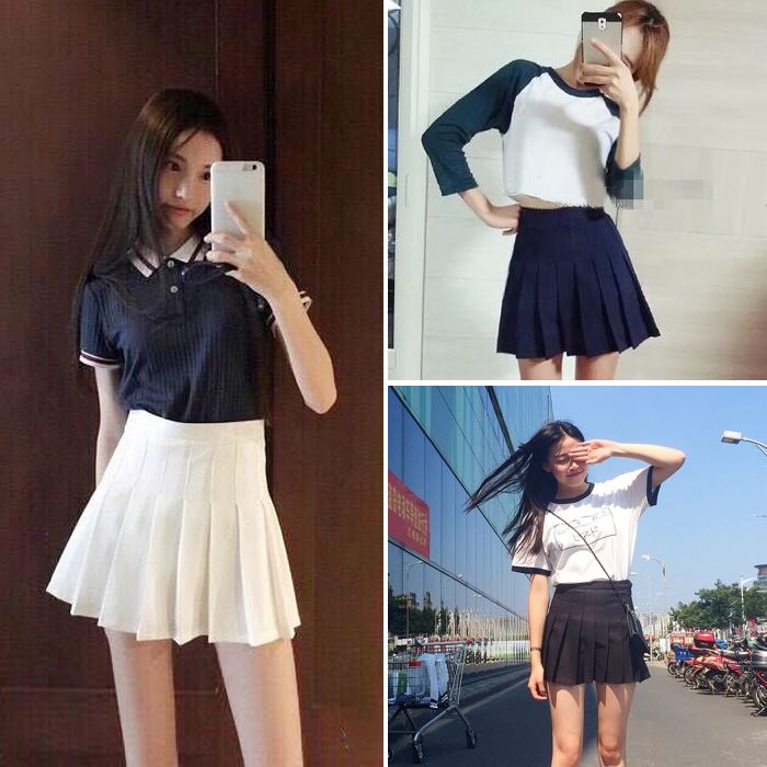 Four seasons College wind Versatile Pleated skirt Tennis skirt suit Paige Show thin Body Culottes Short skirt A word skirtin the Women's clothing/Boutique , Skirts category - from Buy2taobao.com to provide professional Taobao agent buy service