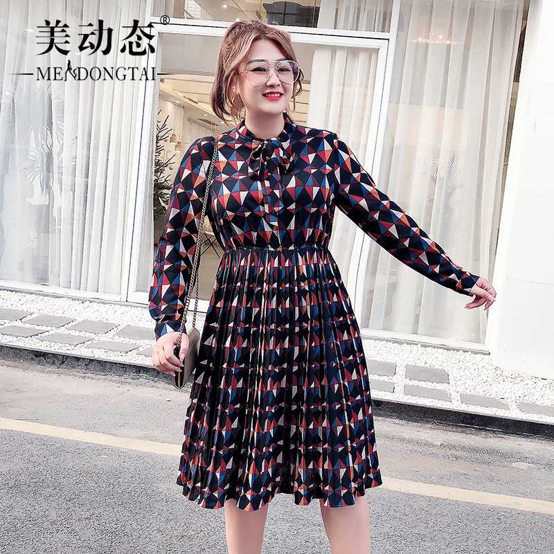 大码女装适合胖女人春装洋气胖mm雪纺裙2019新款胖妹妹遮肚连衣裙|ruв категории Женская одежда, женской одежды - от Buy2taobao.com для оказания профессиональной услуги покупки агента Taobao