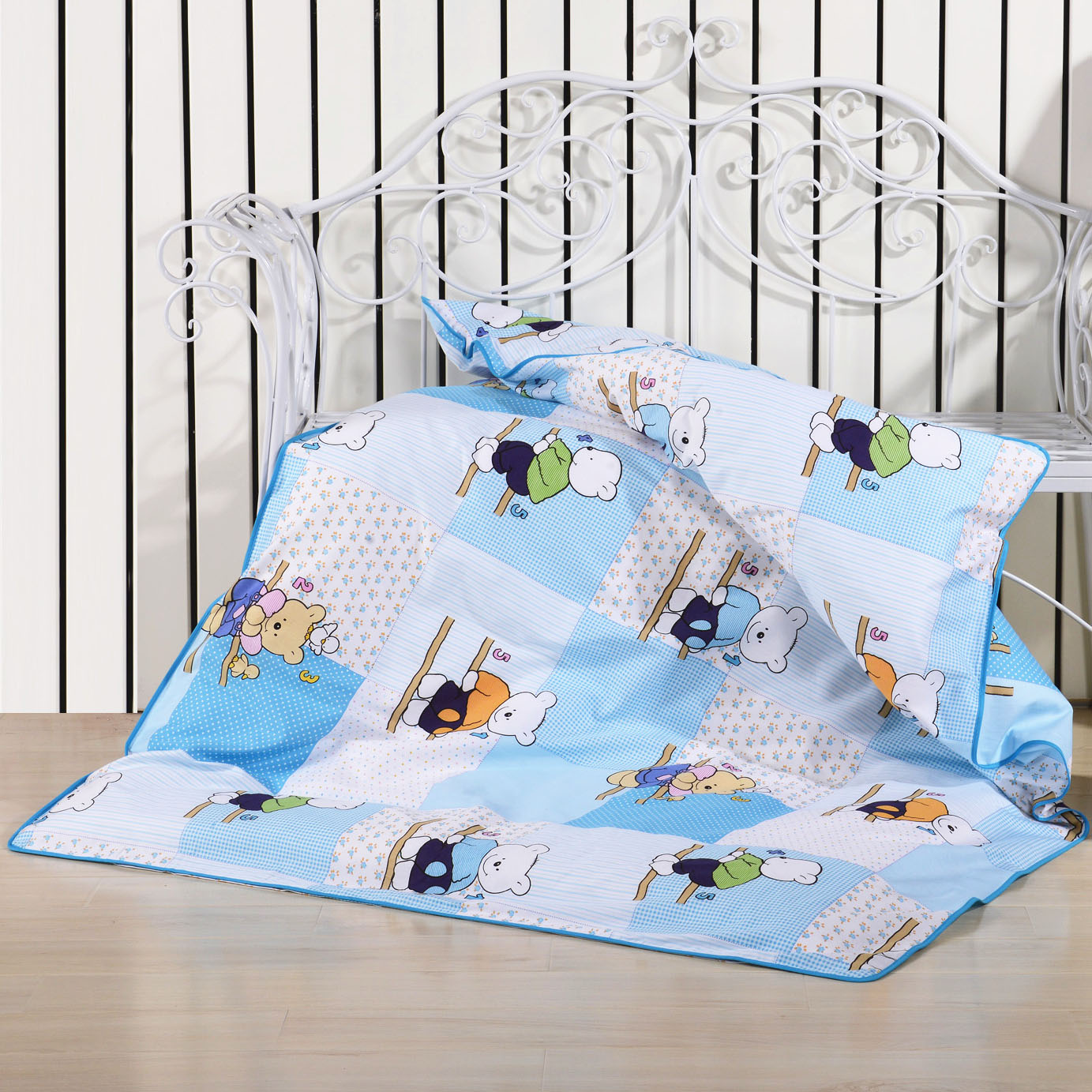 children kindergarten men and women baby lovely Cartoon Siesta pure cotton fillet Hemming Quilt cover singleton 120 × 150in the Bedclothes , Quilt category - from Buy2taobao.com to provide professional Taobao agent buy service