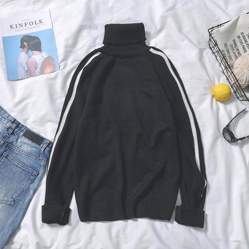 2018 Autumn and winter new pattern man High collar sweater Easy Trend Sweater Trend Korean Edition student lovers Sweaterin the Men's clothing, Knitwear/Sweaters category - from Buy2taobao.com to provide professional Taobao agent buy service