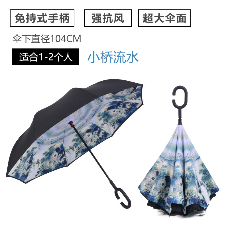 车用反向伞双层免持式士德国创意伞广告定制雨伞长柄大号双人男女|msdalam kategori rumah harian, payung/gear hujan/Rain/Lembap-bukti, payung - dari Buy2taobao.com untuk memberikan perkhidmatan ejen Taobao profesional membeli