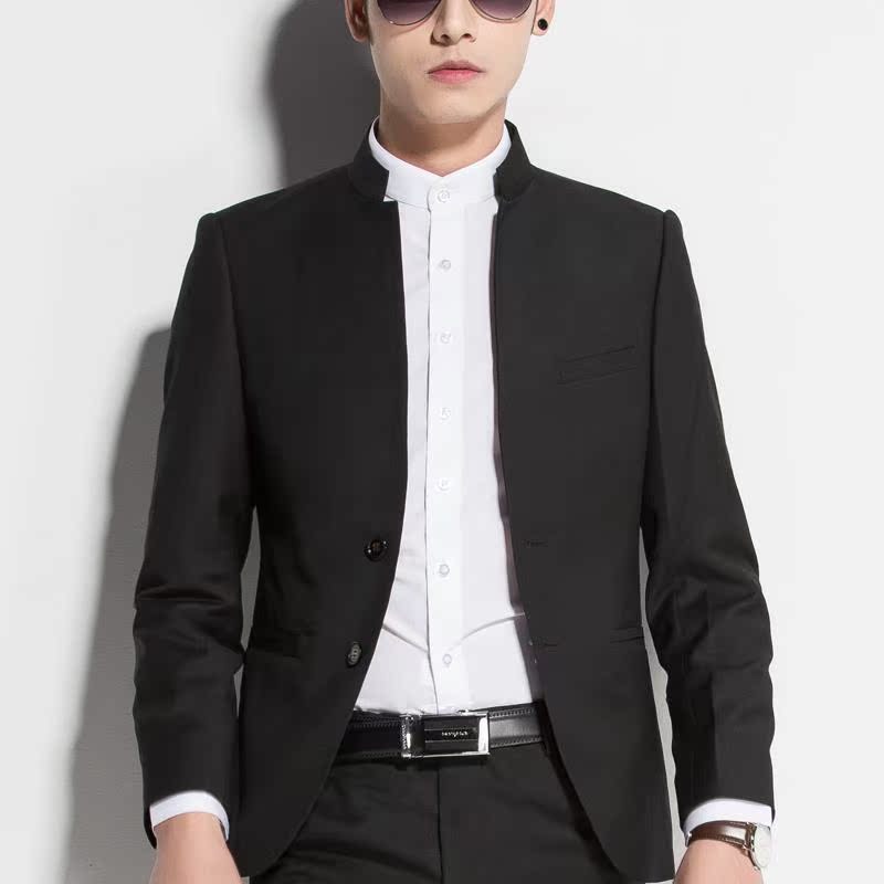 立领西服套装中国风中式商务休闲青年中山装三件套装结婚礼服男士|msdalam kategori Pakaian Lelaki, pakaian kebangsaan - dari Buy2taobao.com untuk memberikan perkhidmatan ejen Taobao profesional membeli