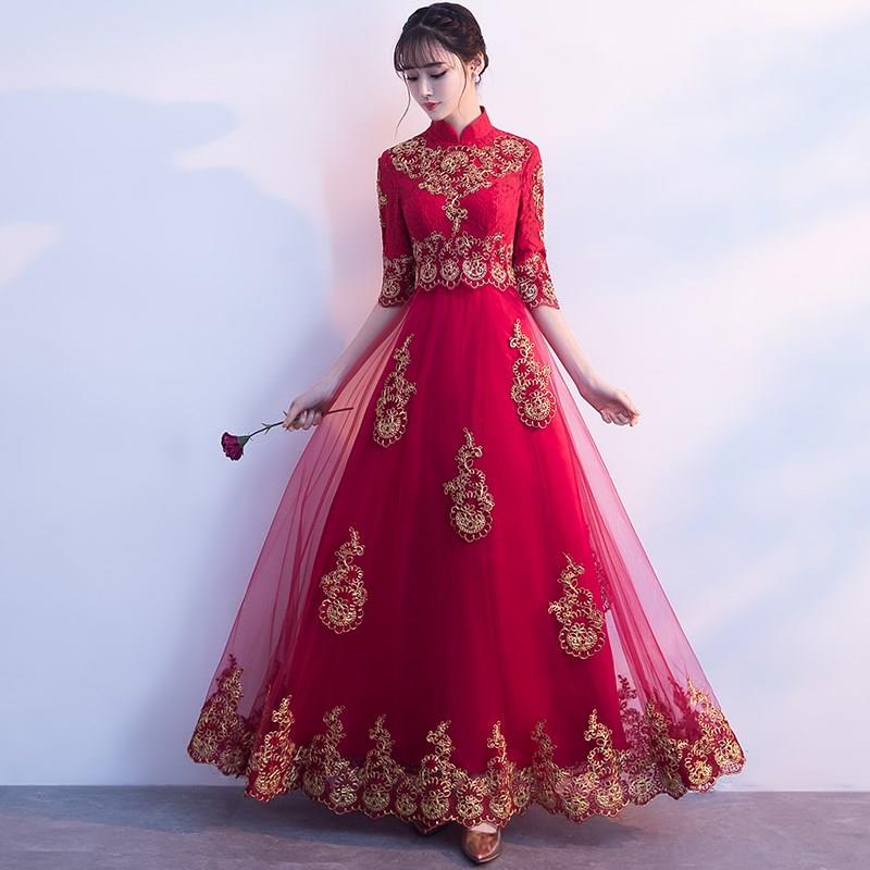 秋冬订婚婚纱服结婚大气新娘简单新款喜庆回门敬酒服超仙简约宴会在类目 女装/女士精品, 婚纱/旗袍/礼服, 礼服/晚装中 - 来自Buy2taobao.com提供专业的淘宝代购服务