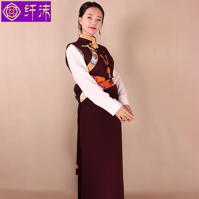 新款藏袍女西藏民族服装藏族锦缎花边藏装女两件套藏服藏衣民族风在类目 女装/女士精品, 唐装/民族服装/舞台服装, 民族服装/舞台装中 - 来自Buy2taobao.com提供专业的淘宝代购服务