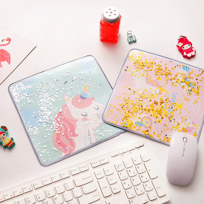 Han Guofan Simplicity Quicksand Mouse pad lovely originality Cartoon girl student desktop Pink Like a breath of fresh air Glitter powder Mouse padin the Computer Hardware/Monitor/Computer Peripherals , Computer Peripherals , Mouse Pad/Paste/Wrist pad category - from Buy2taobao.com to provide professional Taobao agent buy service