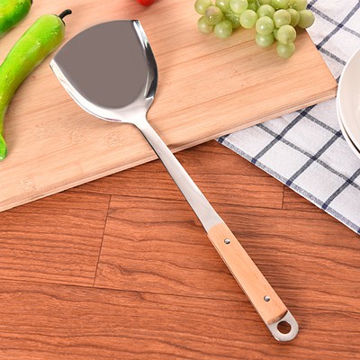 kitchen Wooden handle shovel Stainless steel tableware tool Spoon Spatula a soup spoon Brachypodium Spoon oil filter suit Pot spoon Frying panin the Kitchen/Cooking utensils , Cooking utensils , Cooking spoon shovel , Full scoop shovel category - from Buy2taobao.com to provide professional Taobao agent buy service