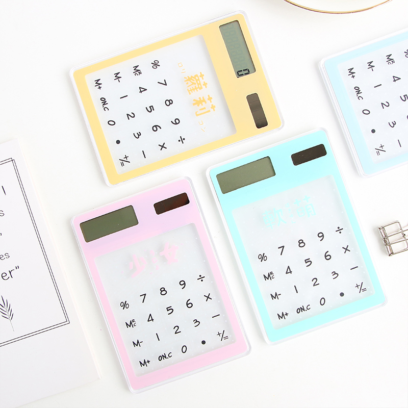 Korean Edition originality Mini Lovely Cartoon Portable touch transparent card computer Student Calculatorin the Electronic Dictionary/Electronic paper book/Stationery , Calculator category - from Buy2taobao.com to provide professional Taobao agent buy service