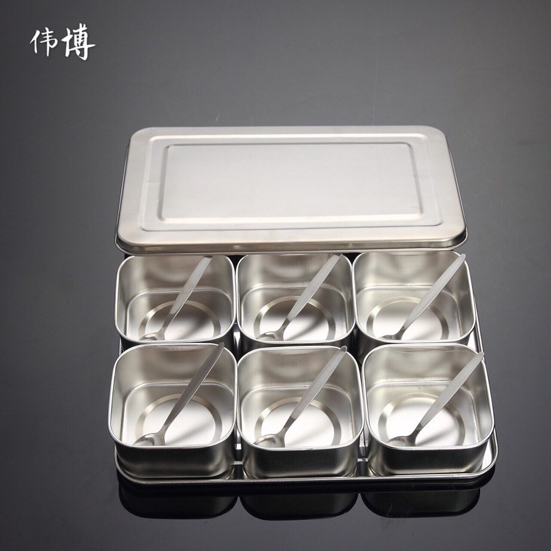 不鏽鋼調味罐套裝油鹽佐料瓶鹽罐收納家用廚房調料盒組合裝6格8格在類目 廚房/烹飪用具, 廚用小工具/廚房儲物, 儲物瓶罐/廚房儲物器皿, 調味瓶罐中 - 來自Buy2taobao.com提供專業的淘寶代購服務