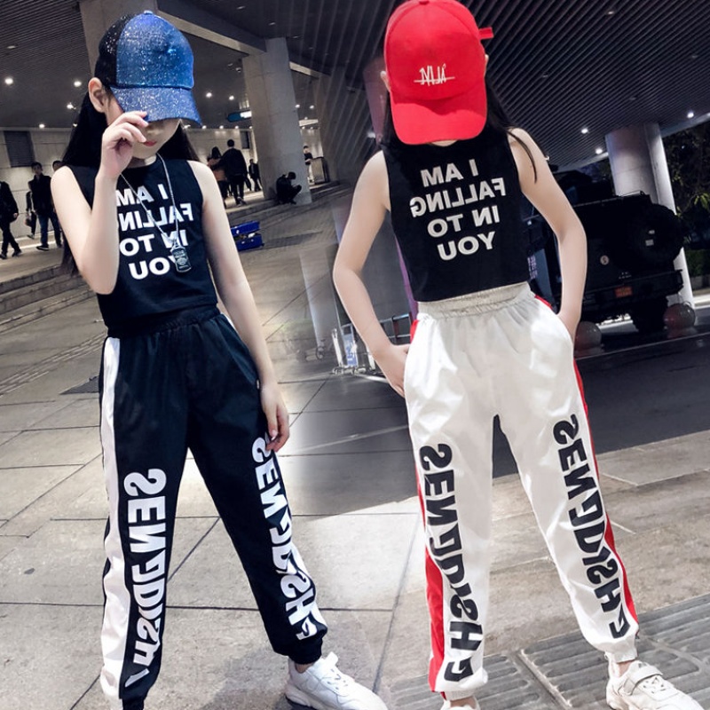 女童洋气套装新款夏装大童运动韩版网红女爵士舞闺蜜街舞两件套潮|ruв категории Женская одежда, костюм/студенты школьную форму/обмундирования, досуг, спортивный костюм - от Buy2taobao.com для оказания профессиональной услуги покупки агента Taobao