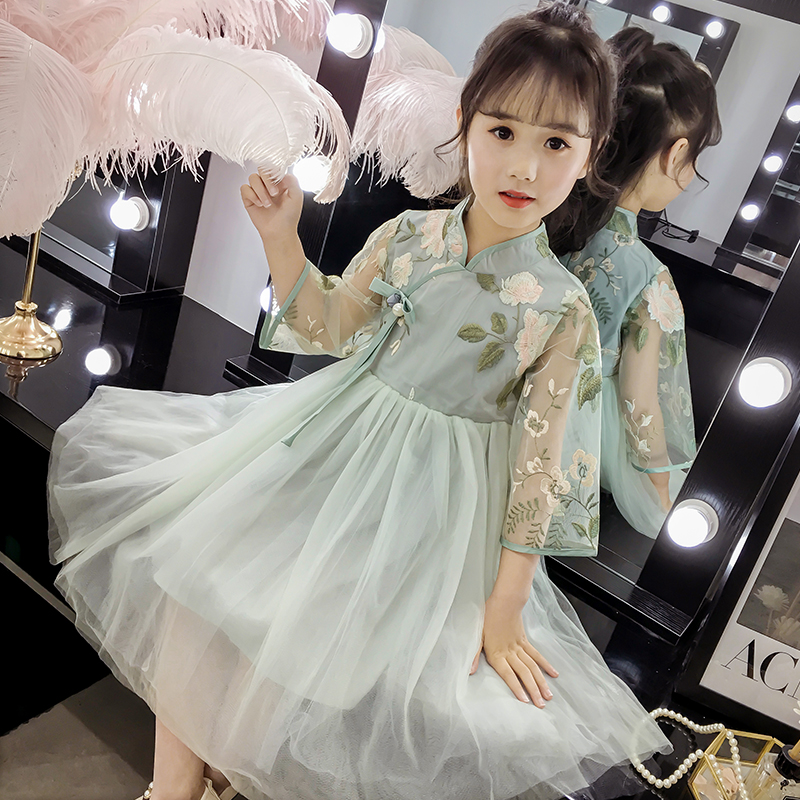 儿童女童汉服裙子夏改良唐装女复古装套装中国风童装儿童古装女|msdalam kategori Kanak-kanak/Bayi/Keluarga dipasang, pakaian kanak-kanak - dari Buy2taobao.com untuk memberikan perkhidmatan ejen Taobao profesional membeli