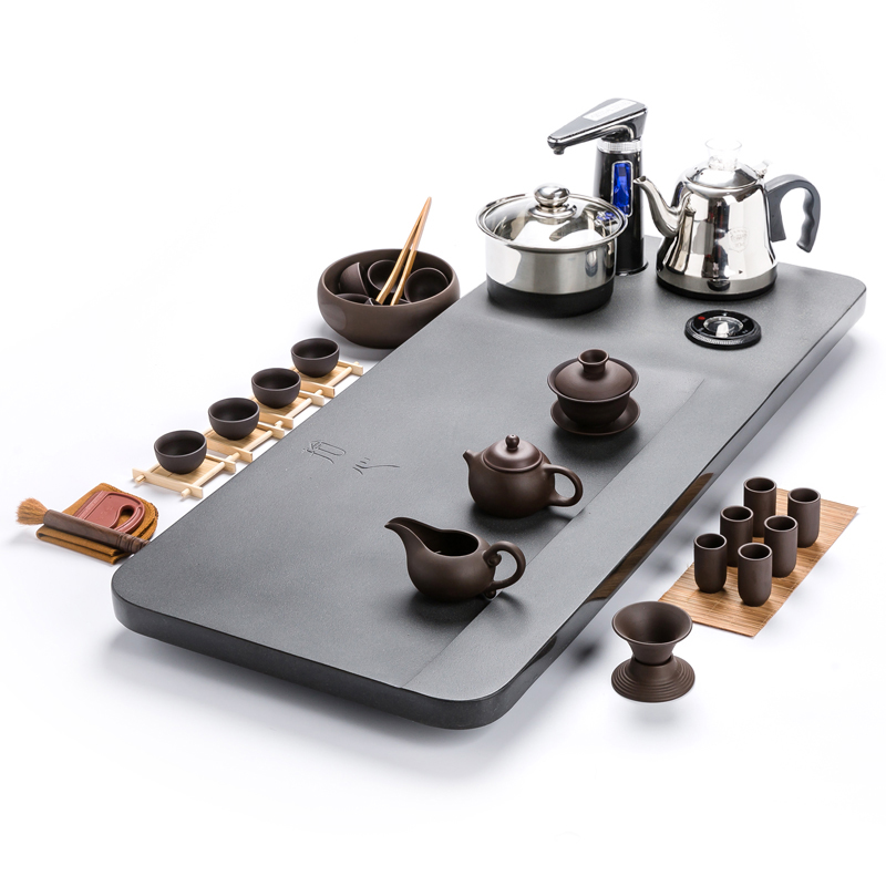 全自动茶盘一体电磁炉茶具套装乌金石茶盘家用茶海大号功夫茶具套在类目 餐饮具, 茶具, 茶盘中 - 来自Buy2taobao.com提供专业的淘宝代购服务