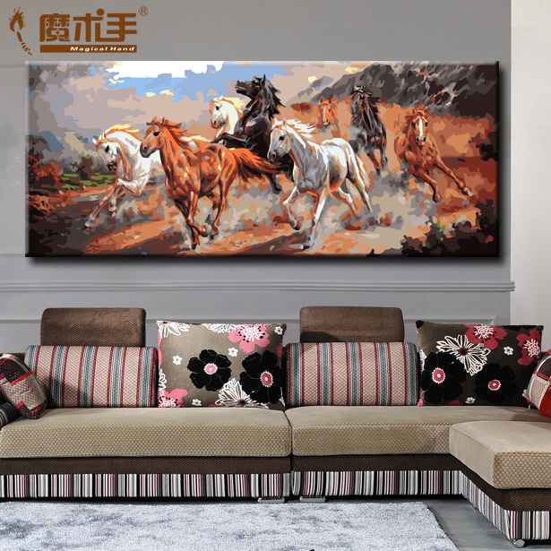 Digital painting diy a living room Landscape Oil Painting animal Figure 8 Horse lovers Significant Hand drawn Digital manualin the Home accessories , Decorative painting , DIY/Digital painting category - from Buy2taobao.com to provide professional Taobao agent buy service