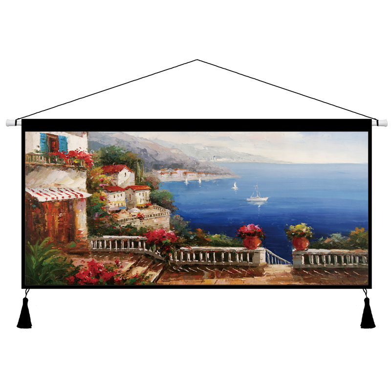 Aegean European style Scenery Abstract Tapestries bedroom a living room Study Wall painting Bedside decorate Fabric art Hanging picture Valancein the Home Fabric , Tapestry/Tapestry category - from Buy2taobao.com to provide professional Taobao agent buy service
