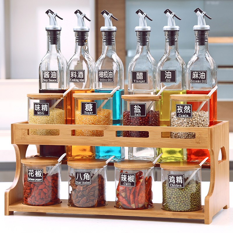 Kitchen household Seasoning Box suit Salt and sugar Condiment bottles Caster Cruet Seasoning box Oil pot Shelfin the Kitchen/Cooking utensils , Kitchen Gadgets/Kitchen storage , Storage jars/Kitchen storage containers , Seasoning bottles category - from Buy2taobao.com to provide professional Taobao agent buy service