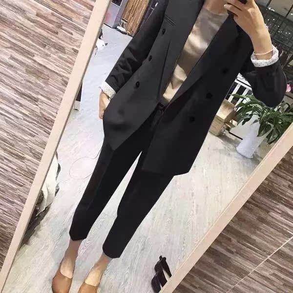 Large fashion Two piece set 2019 Business Suits Pencil Pants Women's wear suit new pattern Fat sister suit man 's suit leisure timein the Women's clothing/Boutique , Large size women category - from Buy2taobao.com to provide professional Taobao agent buy service
