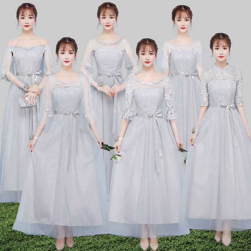 伴娘礼服女2018新款仙气质特别姐妹团中长裙结婚闺蜜装大码19春冬|ruв категории Женская одежда, Cвадебные платья, платье/вечернее платье - от Buy2taobao.com для оказания профессиональной услуги покупки агента Taobao