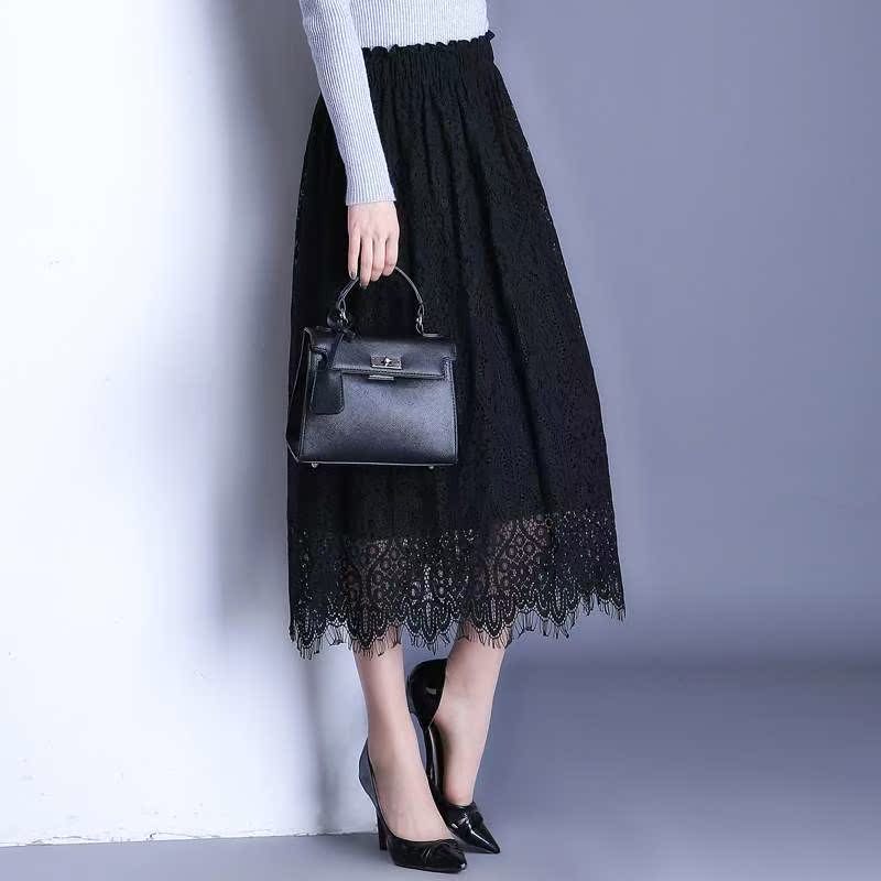 Lace skirt Mid length version Wear both sides Gauze skirt 2018 Autumn and winter new pattern longuette Paige Pleated skirtin the Women's clothing/Boutique , Skirts category - from Buy2taobao.com to provide professional Taobao agent buy service