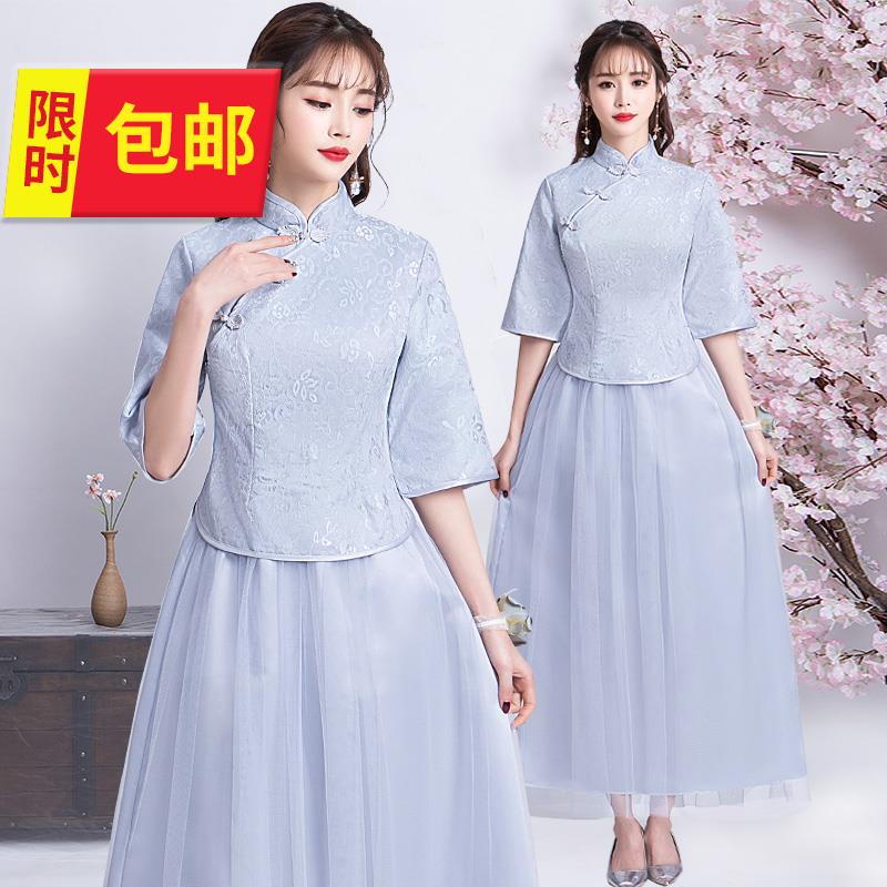 伴娘服仙气质2019新款春中式复O古中国风宴会出租晚礼服女简单大在类目 女装/女士精品, 婚纱/旗袍/礼服, 礼服/晚装中 - 来自Buy2taobao.com提供专业的淘宝代购服务