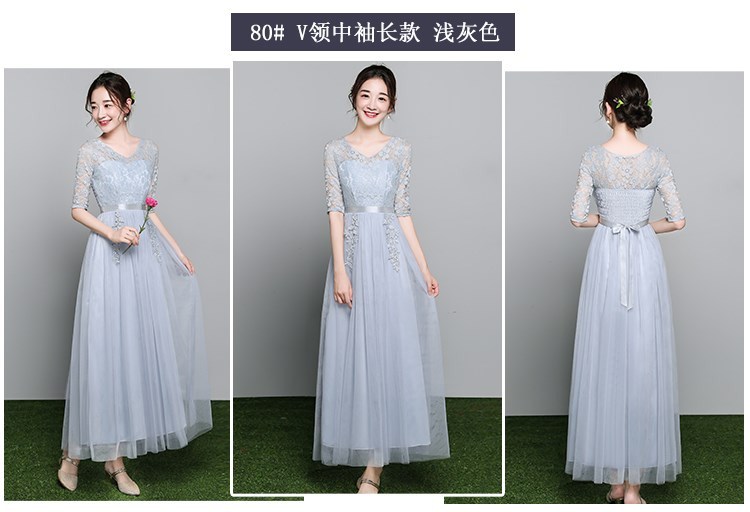 Bridesmaid dress woman 2019 new pattern Korean Edition Sister group Bridesmaid Dresses have more cash than can be accounted for grey Show thin one word Dressin the Women's clothing/Boutique , Wedding/Cheongsam/Formal dress , Formal dress/Evening category - from Buy2taobao.com to provide professional Taobao agent buy service