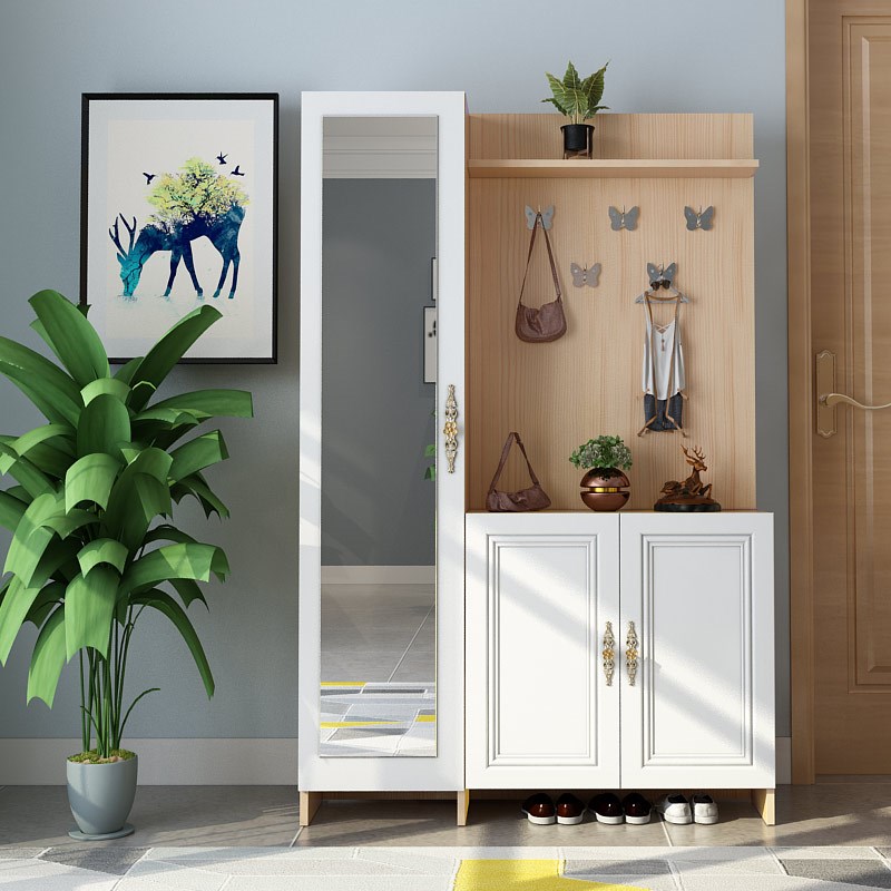 Northern Europe Vestibular Ark Shoe cabinet Clothes hanger a living room partition Doorway Entrance cabinet Lockers Locker Mirrorin the Residential furniture , Cabinet , Shoebox category - from Buy2taobao.com to provide professional Taobao agent buy service