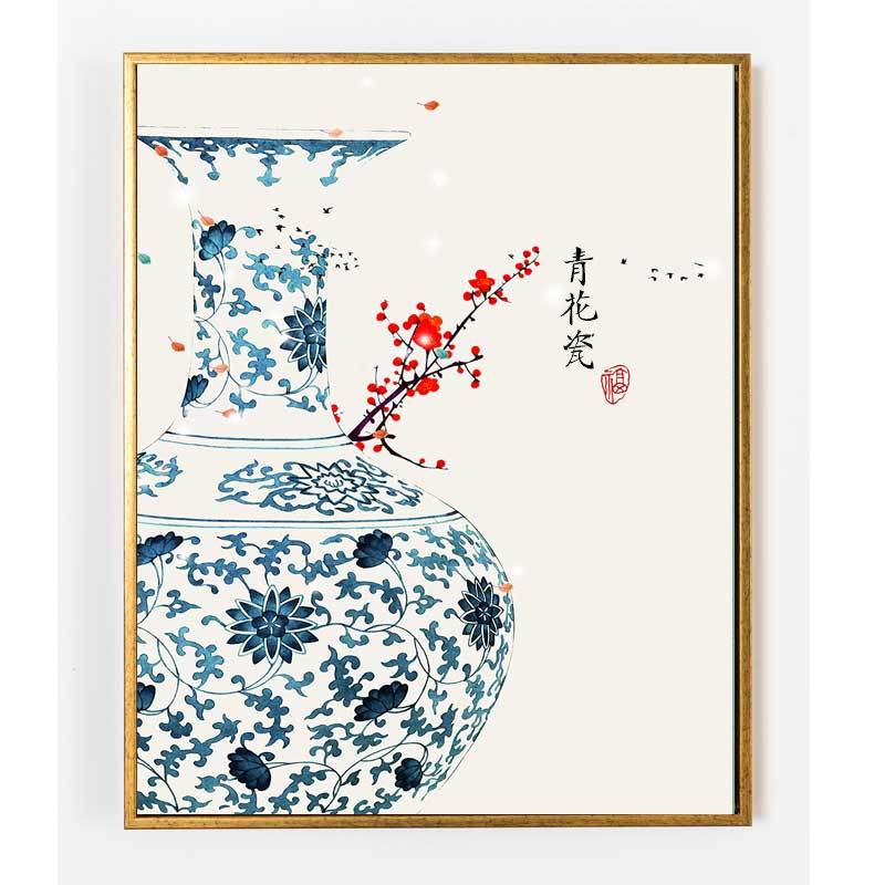 Crown grid diy Digital painting Chinese style Decorative painting Solar term Scenery flowers and plants manual Hand drawn Oil a living roomin the Home accessories , Decorative painting ,  DIY/Digital painting  category - from Buy2taobao.com to provide professional Taobao agent buy service