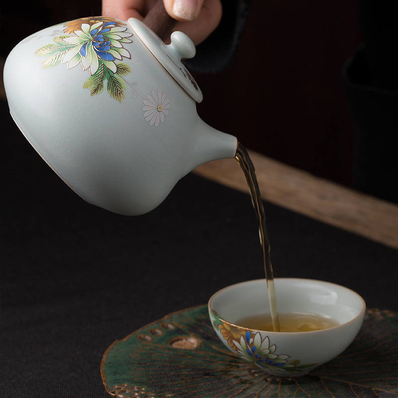 盖碗茶杯窑彩茶壶陶瓷汝韵华容浅浮雕功夫茶具套组茶道|ruв категории посуда, чайный сервиз, кунг - Фу, чайный сервиз - от Buy2taobao.com для оказания профессиональной услуги покупки агента Taobao