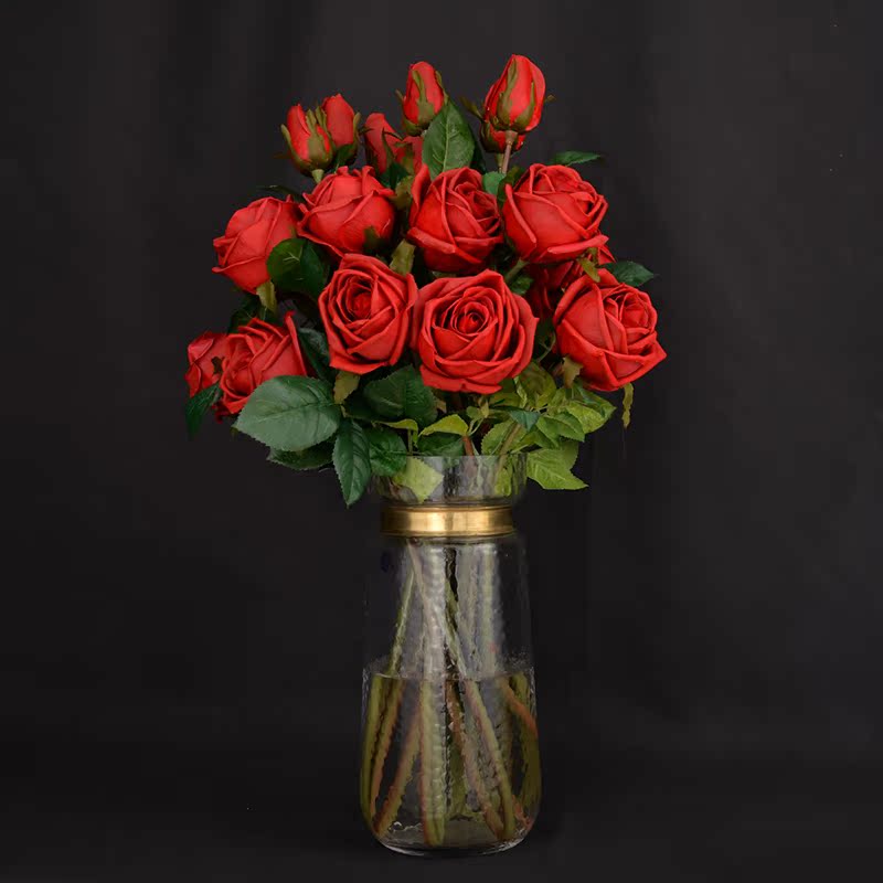 Feel Moisture rose lifelike Single Bouquet of flowers table Place Home Furnishing decorate a living room Place Artificial Flowerin the Home accessories , Vase/Flower/Artificial flowers/Imitation jewelry , DIY Simulation of Materials category - from Buy2taobao.com to provide professional Taobao agent buy service