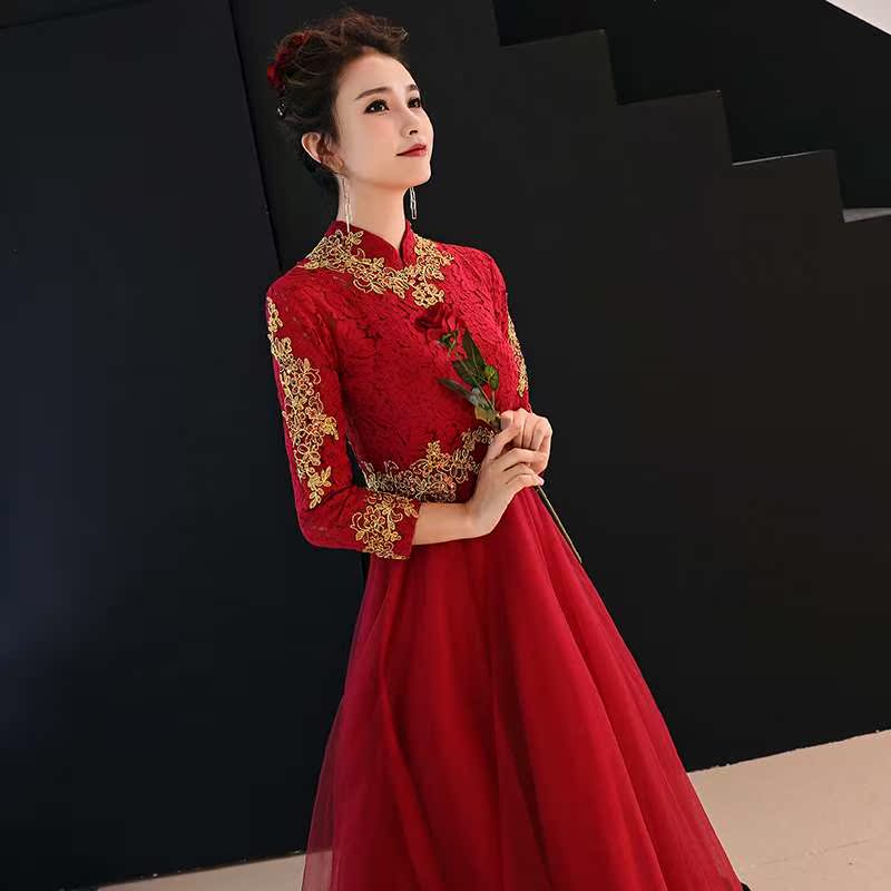 孕妇敬酒服新娘2019新款春款长袖红色长款高腰遮孕肚结婚晚礼服女|ruв категории Женская одежда, Cвадебные платья, платье/вечернее платье - от Buy2taobao.com для оказания профессиональной услуги покупки агента Taobao