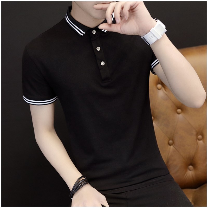 Lapel polo Short sleeved T-shirt Self cultivation Trend half sleeve Chaopai stripe pure cotton T-shirtin the 3C Digital Accessories, Electronic components market , Electronic component , Other components category - from Buy2taobao.com to provide professional Taobao agent buy service