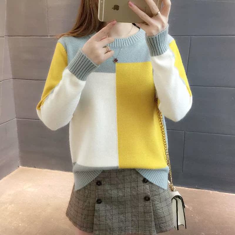 针织衫新款毛衣女弹力2018宽松外套女士套头小款韩版版打折慵懒在类目 女装/女士精品, 毛衣中 - 来自Buy2taobao.com提供专业的淘宝代购服务