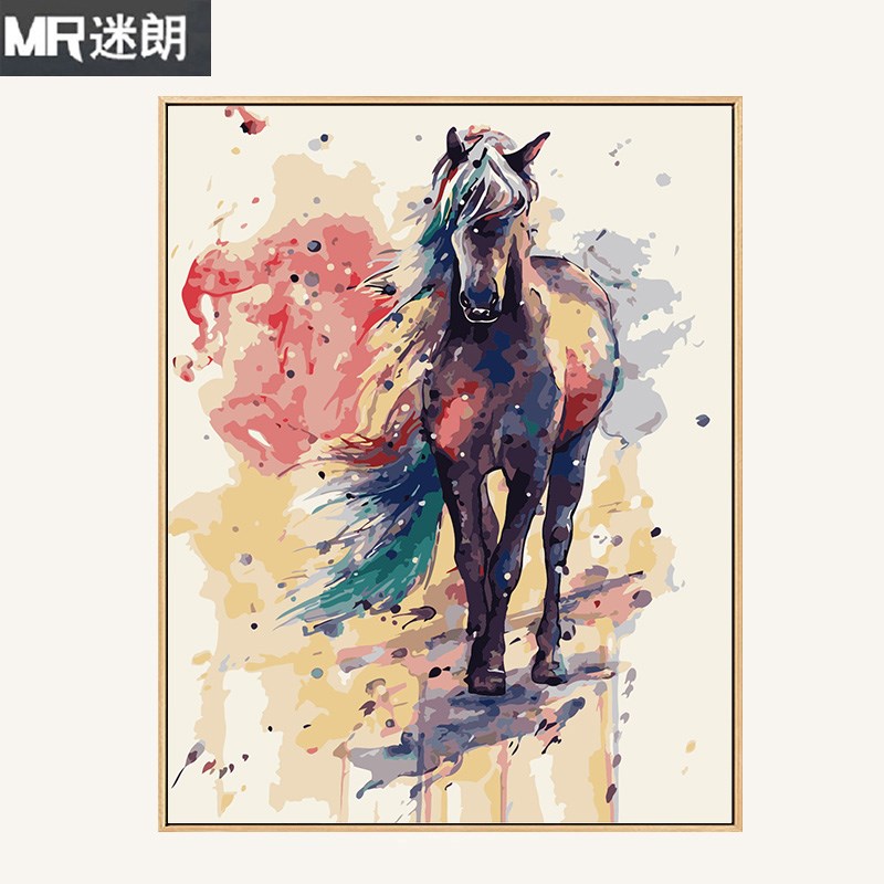 Lang fans diy Digital painting a living room European style Abstract animal Ink Digital Hand drawn Colouring Oil Decorative paintingin the Home accessories , Decorative painting , DIY/Digital painting category - from Buy2taobao.com to provide professional Taobao agent buy service