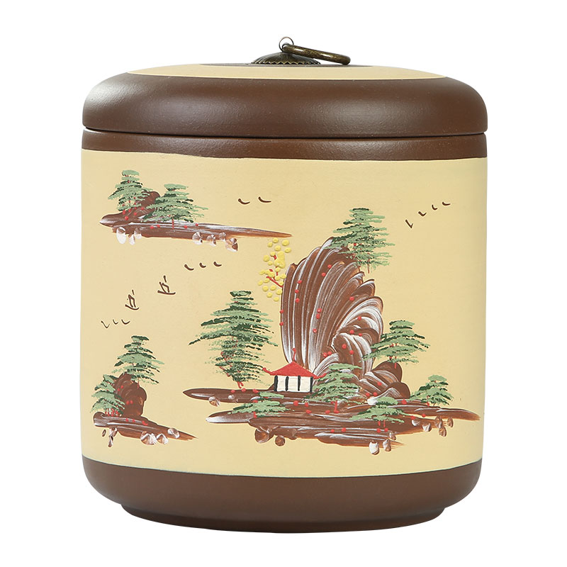 Yixing Cinnabar Tea pot Large Seven cakes household Pu 'er Tea Canister ceramics White tea Tea cake Storage Mugin the Tableware , Tea set , Tea caddy category - from Buy2taobao.com to provide professional Taobao agent buy service