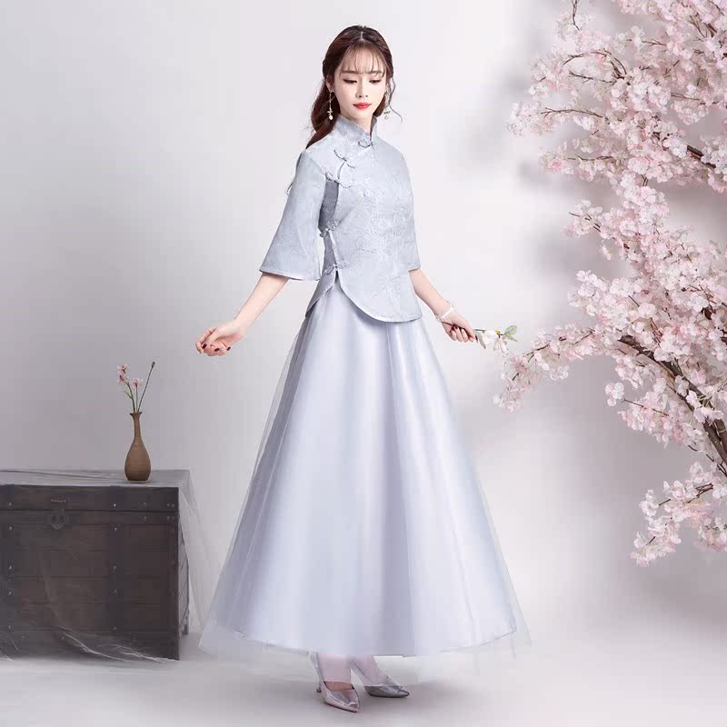 复古新娘礼服裙聚会合唱团婚礼姐妹裙中式粉色梦幻国风演出服长款|ruв категории Женская одежда, Cвадебные платья, платье/вечернее платье - от Buy2taobao.com для оказания профессиональной услуги покупки агента Taobao