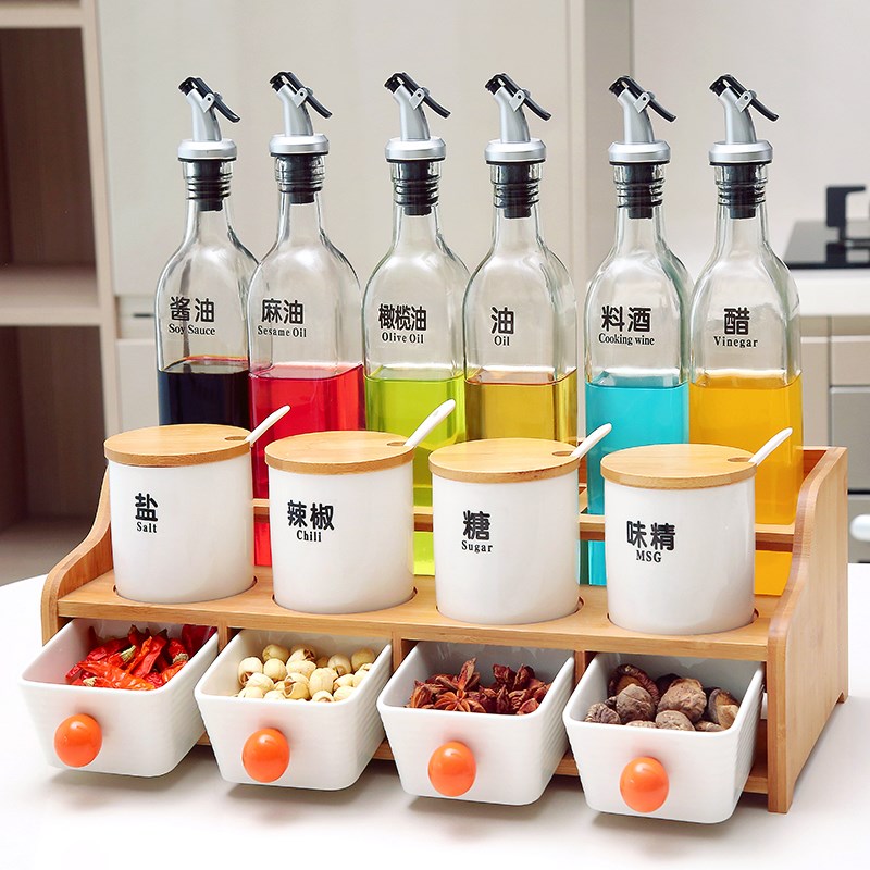 Seasoning Box suit household Sauce pot suit Condiment bottles Salt shaker Cruet storage box Modular assemblyin the Kitchen/Cooking utensils , Kitchen Gadgets/Kitchen storage , Storage jars/Kitchen storage containers , Seasoning bottles category - from Buy2taobao.com to provide professional Taobao agent buy service
