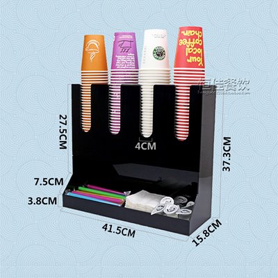 coffee Tea shop necessary Supplies storage box Acrylic And cup disposable Cup holder Sugar packets creamin the Tableware , Coffee , Supporting apparatus category - from Buy2taobao.com to provide professional Taobao agent buy service