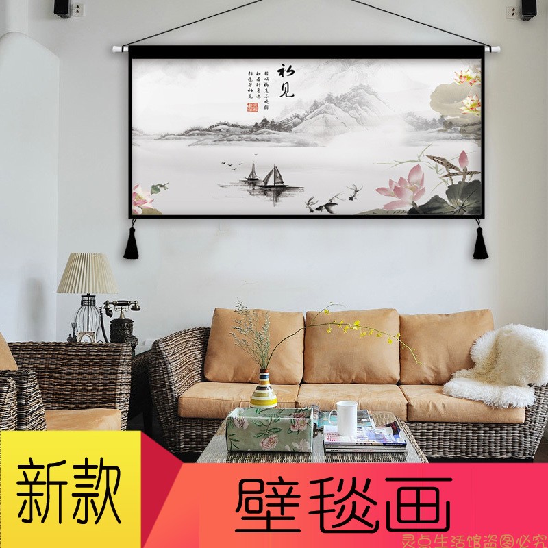 花鳥女童挂毯畫城市橘色風景藝術橫藏式牆面壁畫簡美中餐廳圖案在類目 居家布藝, 掛毯/壁毯中 - 來自Buy2taobao.com提供專業的淘寶代購服務