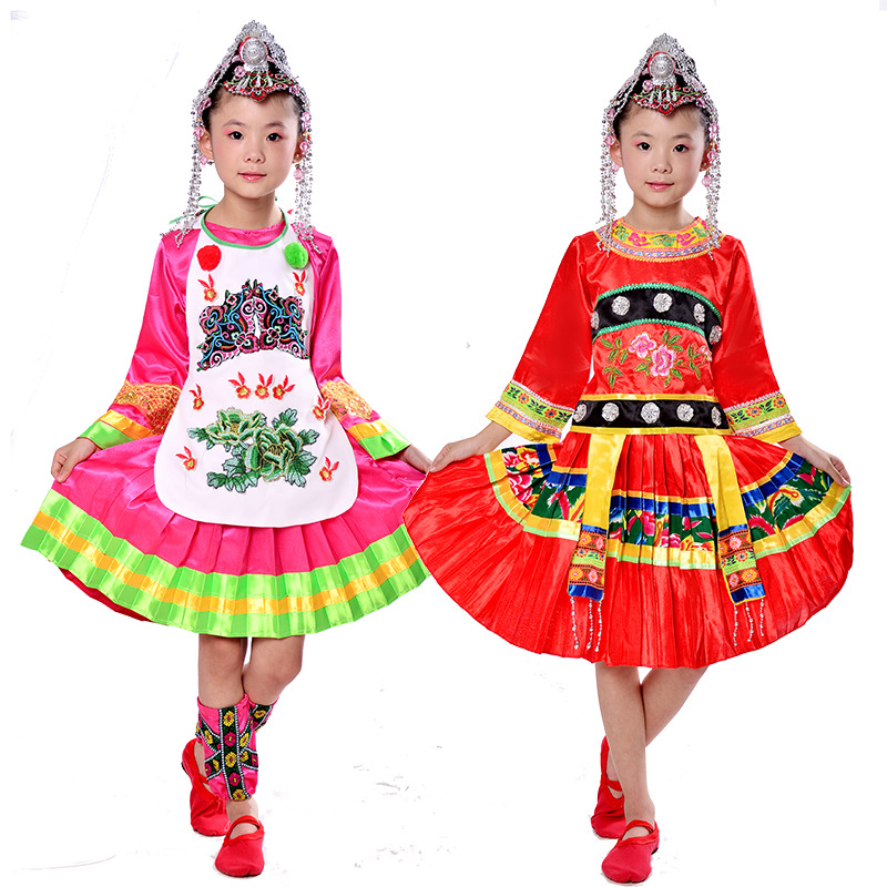 儿童畲族舞蹈服装女童黎族演出服少儿拉古族怒族苗族羌族表演服装|ruв категории Ручная работа, национальных меньшинств, в особенности ремесла, Она - от Buy2taobao.com для оказания профессиональной услуги покупки агента Taobao