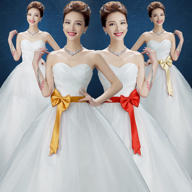 婚纱礼服2019新款韩式新娘结婚抹胸大码孕妇齐地蕾丝显瘦秋春在类目 女装/女士精品, 婚纱/旗袍/礼服, 婚纱中 - 来自Buy2taobao.com提供专业的淘宝代购服务