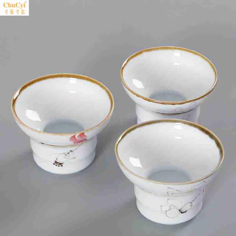 琦轩源德化白瓷茶漏功夫茶具配件泡茶漏网陶瓷隔茶叶过滤网茶漏斗|msdalam kategori pinggan mangkuk, set teh, lain - dari Buy2taobao.com untuk memberikan perkhidmatan ejen Taobao profesional membeli